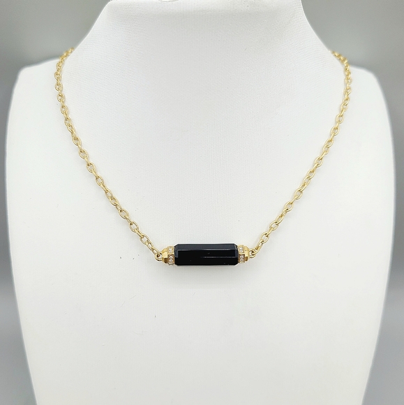 David Yurman Lexington Barrel Pendant Necklace Black Onyx Diamonds in 18k Gold - Picture 1 of 2